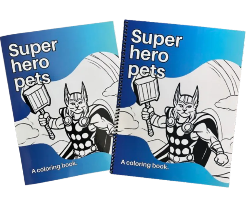 Personalized coloring book example with custom cover