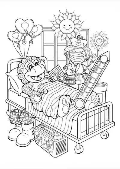 Bowser’s Mighty Stance Coloring Page