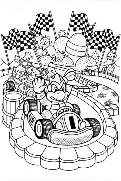 Bowser’s Fiery Roar Coloring Page