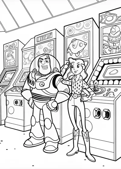 Buzz Lightyear Adventure Coloring Page