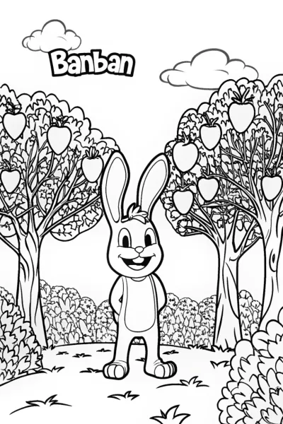 Banban’s Garden of Dreams Coloring Page