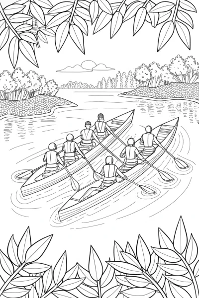 Leaf boat regatta