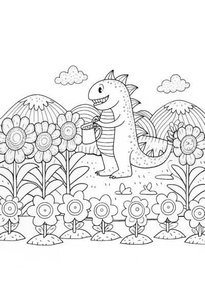 Godzilla’s Colorful Gardening Adventure