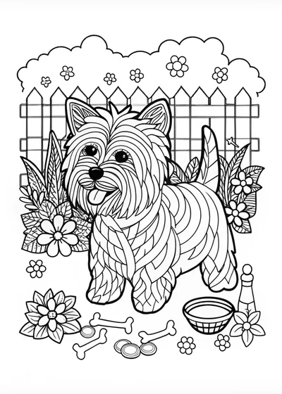 Westie Pup in a Garden