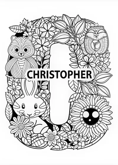 Chiistopher’s Animal Friends Coloring Page