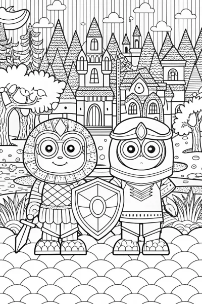 Bluey’s Adventure in Time Coloring Page