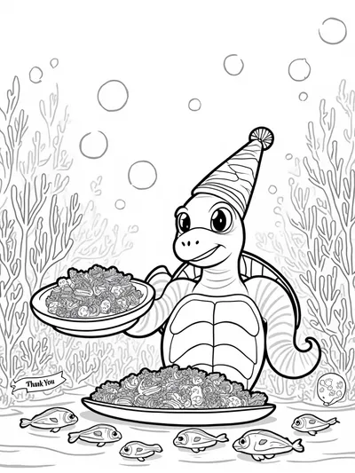 Thanksgiving underwater celebration