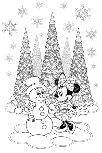 Minnie and the Snowman in Winter Wonderland Fun