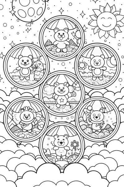 Care Bear Bubble Adventure Coloring Page