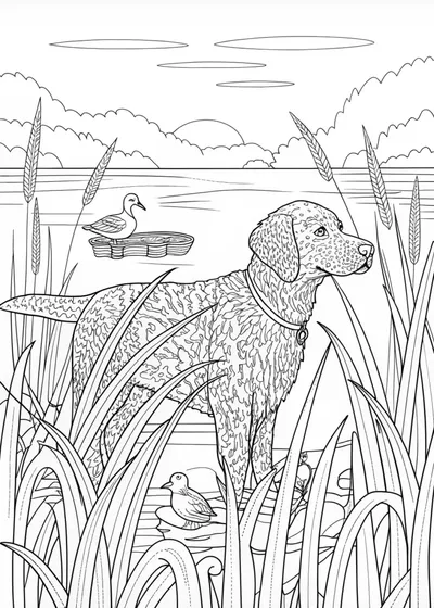 Loyal Labrador Coloring Page