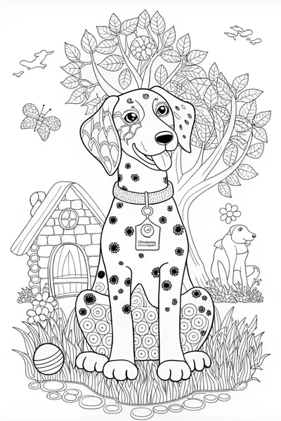 Dalmatian Dog Coloring Page
