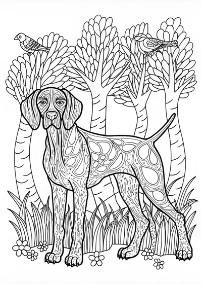 Loyal Canine Friend Coloring Page
