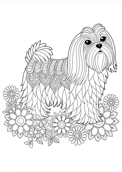 Playful Puppy Coloring Page