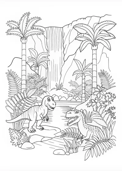 Dinosaur Adventure in the Jungle