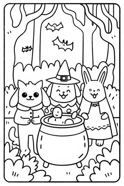The Cackling Cauldron Coloring Page
