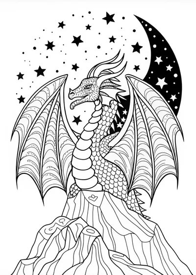 Dragon Majesty Coloring Page