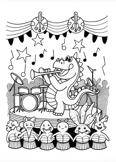 Majestic Dragon Coloring Page