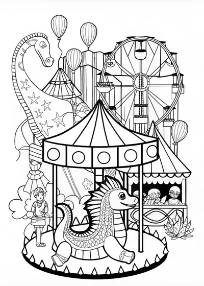 Mighty Dragon Guarding the Castle