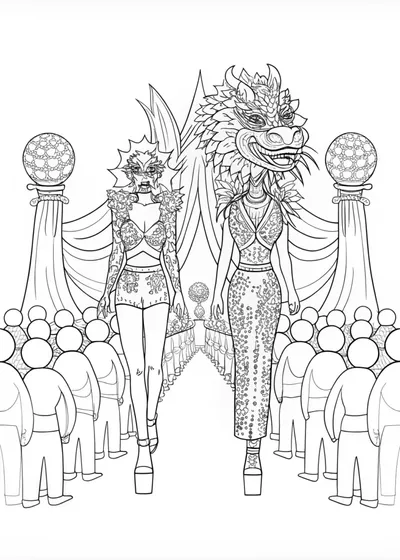 Mighty Dragon Awaits Your Colors