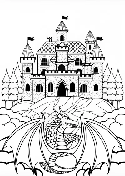 Dragon Guarding the Castle