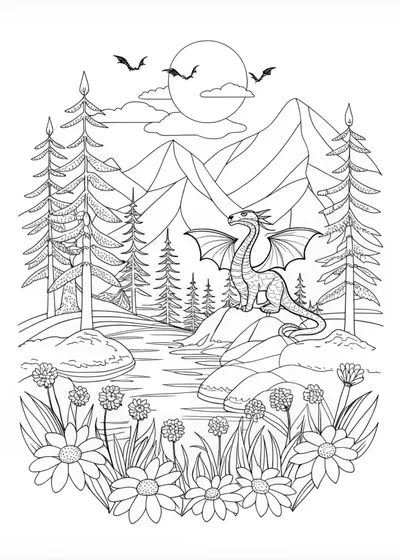 Mighty Dragon Roars from the Mountain Peak