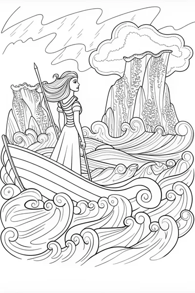 Elsa Walking on Water under a Full Moon