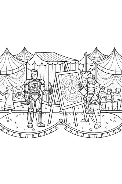 Avengers Craft Fair Coloring Page