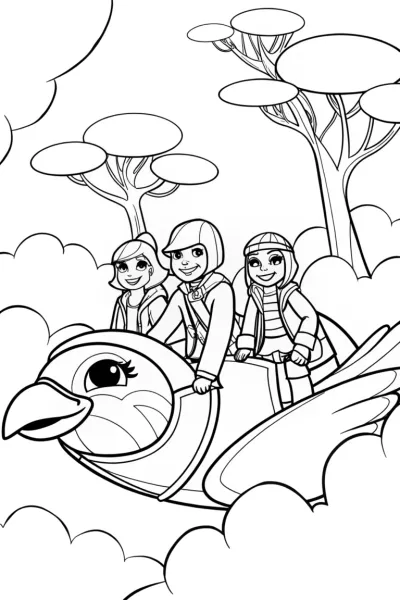 Rainbow High Adventures in the Sky Coloring Page