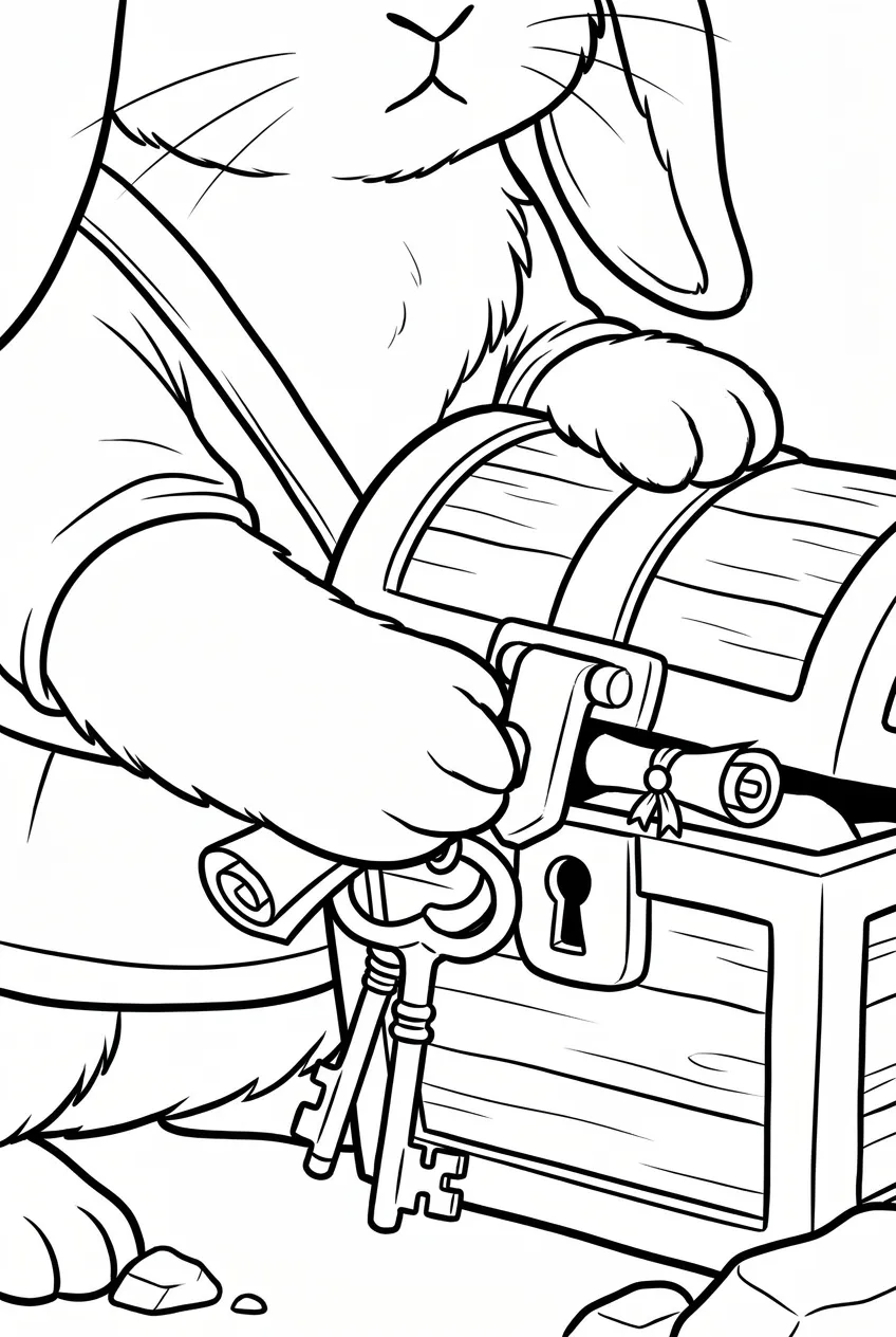 Example coloring page for the Extreme close-up prompt