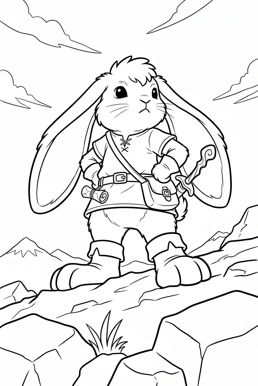 Example coloring page for the Extreme low angle prompt