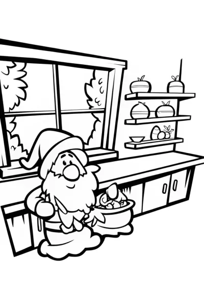 Gnome’s Crafty Workshop Adventure Coloring Page