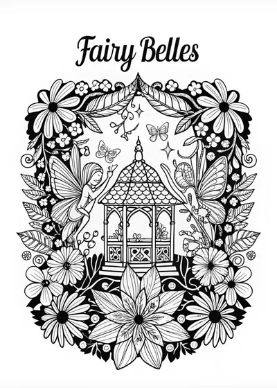Fairy Belle’s Enchanted Garden Coloring Page