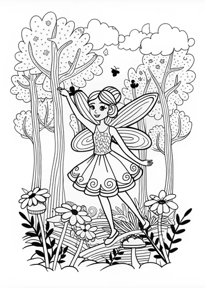 Fairy Princess in the Enchanted Forest