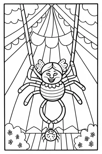 The Great Spider Circus Coloring Page