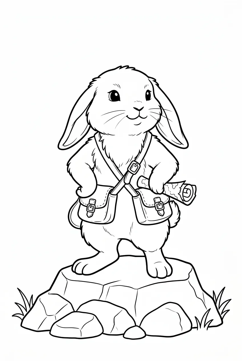 Example coloring page for the Full body shot prompt