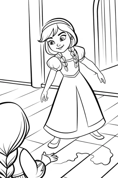 Princess playing with shadows