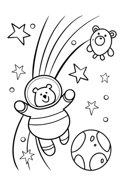 Squishmallow Space Explorer Coloring Page