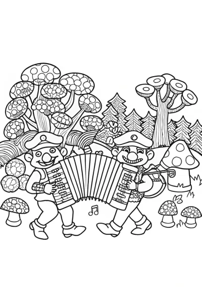 Mario and Luigi’s Musical Adventure Coloring Page