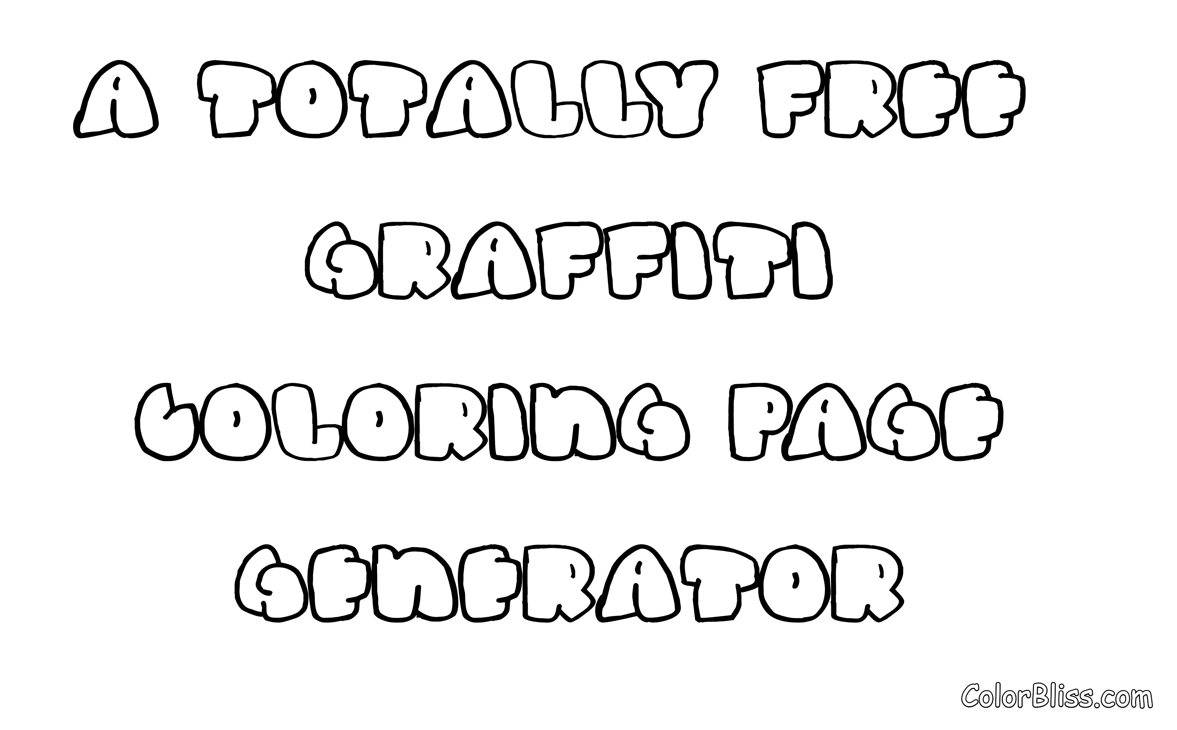 Graffiti Coloring Page Generator preview
