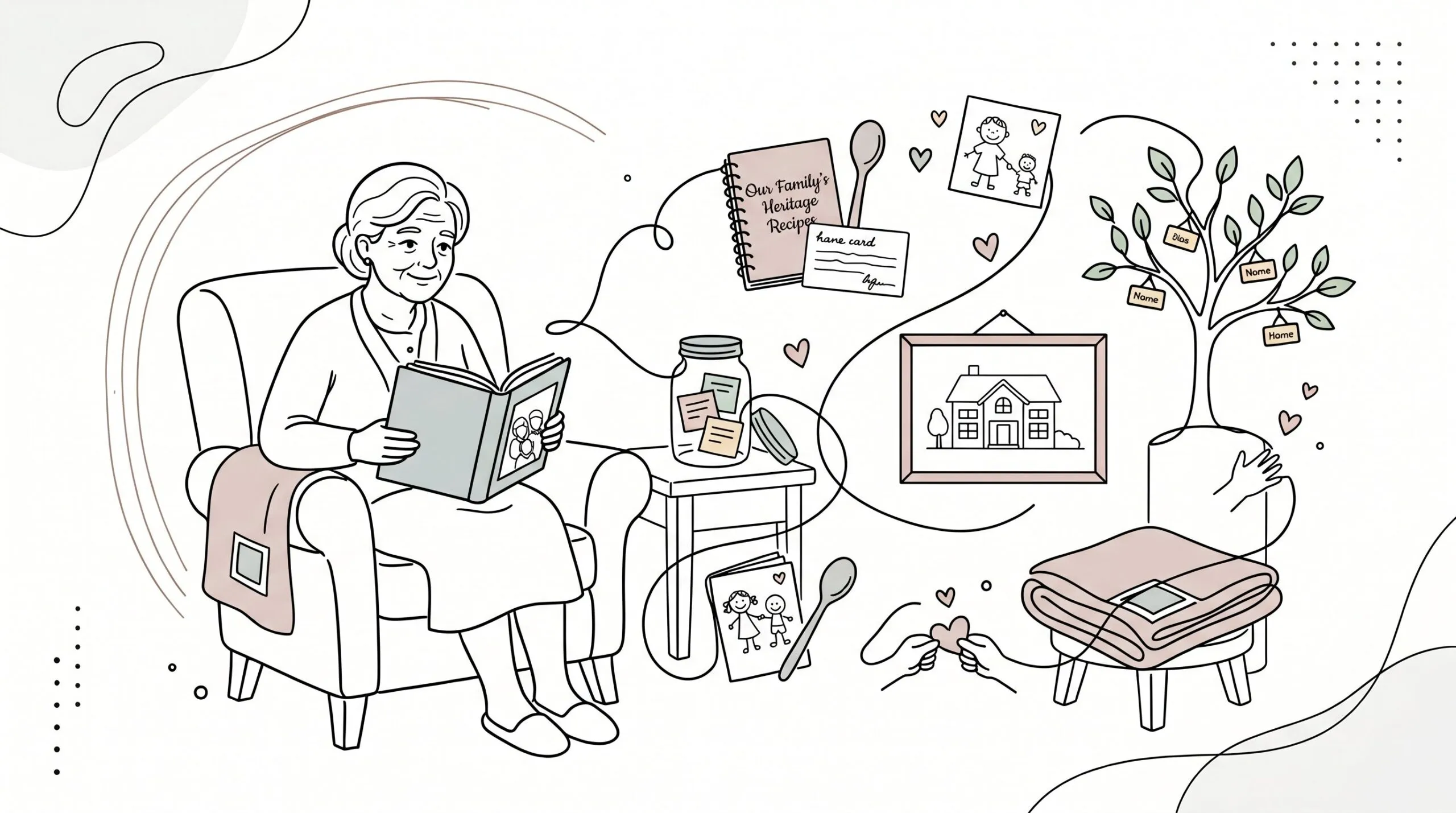 A coloring page of 15 Personalized Gifts for Grandma That Feel Meaningful in 2026