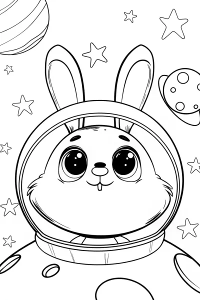 Squishmallow bunny in space