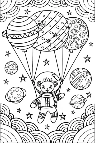 Bowser the Galactic Explorer Coloring Page