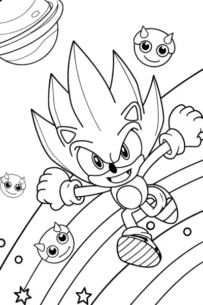 Super Sonic racing in space