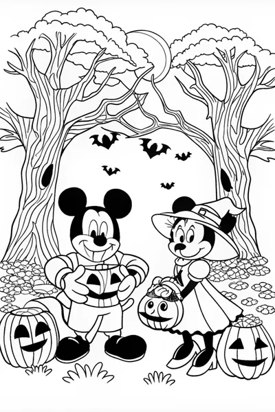 Haunted House and Spooky Jack-o’-Lanterns Coloring Page