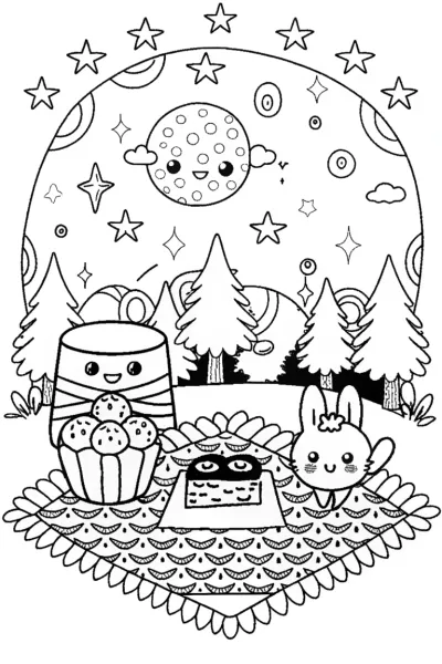 Shopkins Stargazing Adventure Coloring Page