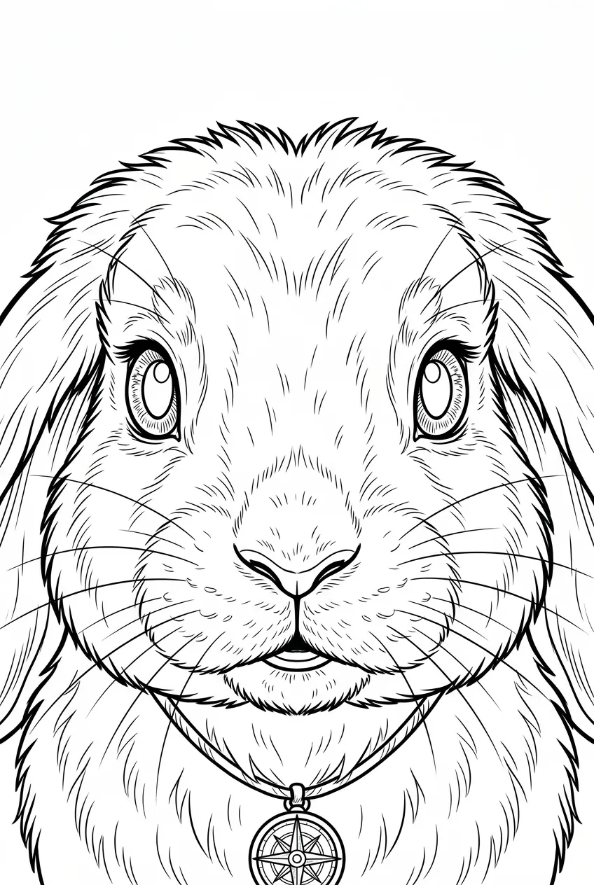 Example coloring page for the Headshot prompt