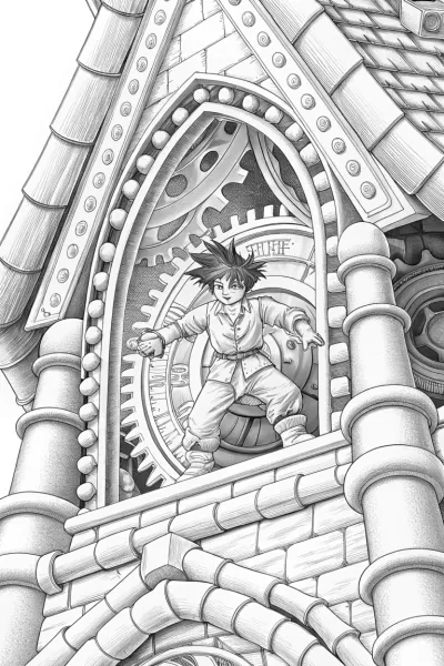 Goku in the magical clocktower