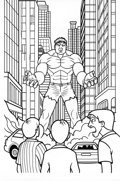 Hulk Ready for Battle Coloring Page