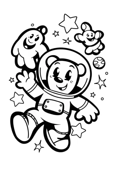 JJ the cheerful astronaut in space