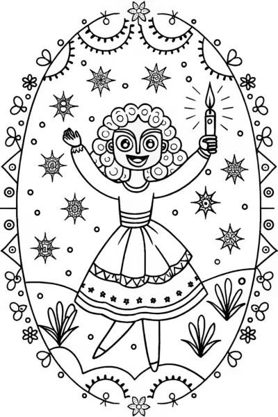 Mirabel’s Magical Candlelight Dance Coloring Page